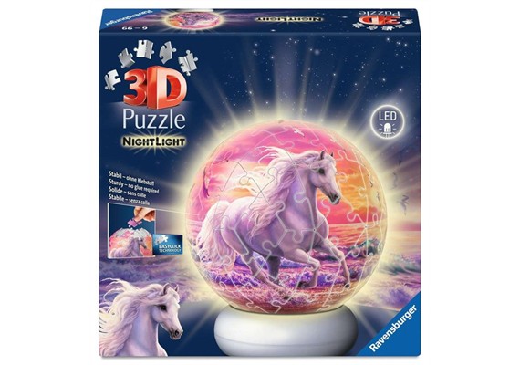 Ravensburger 08054 Puzzle-Ball Nachtlicht Pferde am Strand
