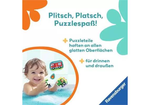 Ravensburger 34121 play+ Mein erstes Bade-Puzzle: Fahrzeuge