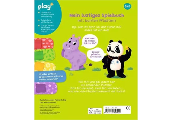 Ravensburger 45642 Play+ Mein lustiges Spielbuch Pflaster her, sagt Doktor Bär