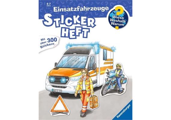 Ravensburger 60044 WWW Stickerheft: Einsatzfahrzeuge