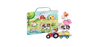 Ravensburger - play+ Magnetisches Holz-Zähl-Puzzle: Bauernhof