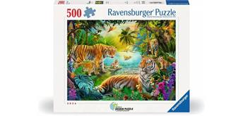 Ravensburger Puzzle 01384 Tiger Family in the Oasis