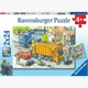 Ravensburger Puzzle 05096 Müllabfuhr und Abschleppwagen 2 x 24 Teile