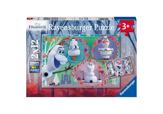 Ravensburger Puzzle 05153 Alle lieben Olaf 2 x 12 Teile