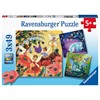 Ravensburger Puzzle 05181 Einhorn, Drache und Fee 3 x 49 Teile