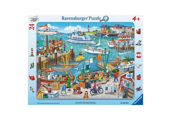 Ravensburger Puzzle 06152 Ein Tag am Hafen, Rahmenpuzzle