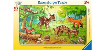 Ravensburger Puzzle 06376 Tierkinder des Waldes