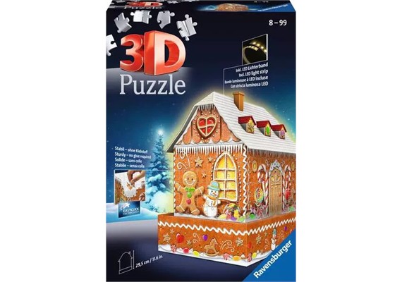 Ravensburger Puzzle 11237 3D Lebkuchenhaus bei Nacht 216 Teile