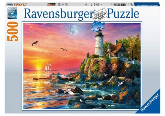 Ravensburger Puzzle 16581 Leuchtturm am Abend 500 Teile