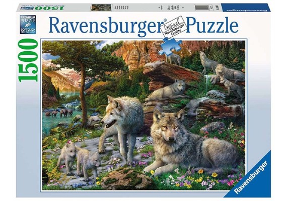 Ravensburger Puzzle 16598 Wolfsrudel im Frühling 1500 Teile