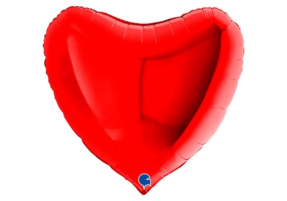 Riesen-Folienballon 91 cm Herz rot