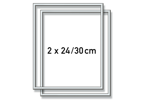 Schipper - Malen nach Zahlen - 2 x Alurahmen Silber 24 x 30 cm