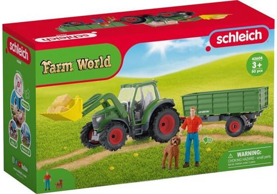 Schleich 42608 Farm World Traktor mit Anhänger