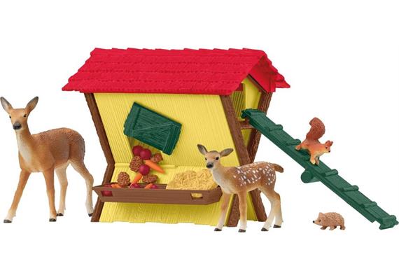 Schleich 42658 Farm World Fütterung der Waldtiere