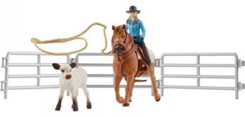 Schleich Farm World 42577 Team Roping mit Cowgirl