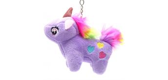 Schlüsselanhänger Einhorn 10 cm Violett