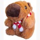 Schlüsselanhänger Plüsch Capybara mit Schal 10 cm