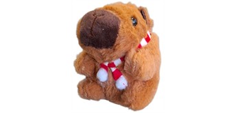 Schlüsselanhänger Plüsch Capybara mit Schal 10 cm