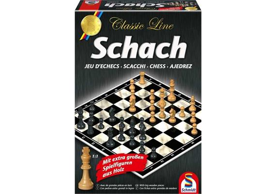 Schmidt Spiele - Classic Line - Schach mit extra großen Spielfigu