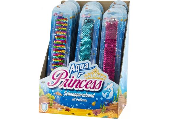 Schnapparmband Aqua Princess 3-fach assortiert