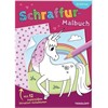 Schraffur-Malbuch. Einhörner