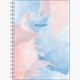 Schulagenda Pink und Blau Watercolour 2026 - 2027