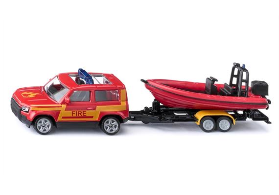 Siku 1608 Land Rover Defender mit Boot
