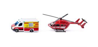 Siku 1748 Mercedes-Benz Rettungswagen & Helikopter