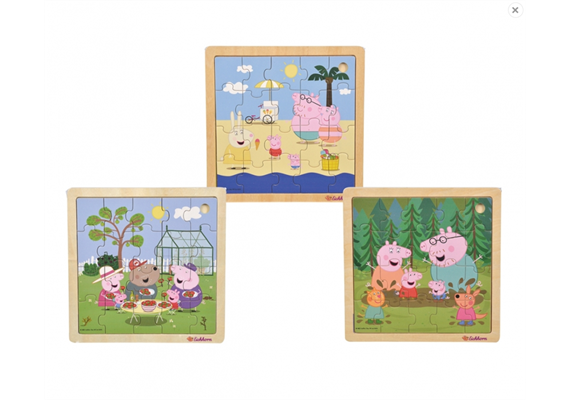 Simba - Peppa Pig, Einlegepuzzle, 3-fach sortiert