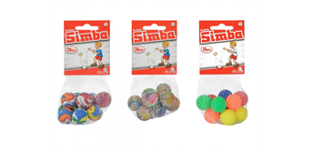 Simba - 10 Springbälle im Netz, 3-assortiert