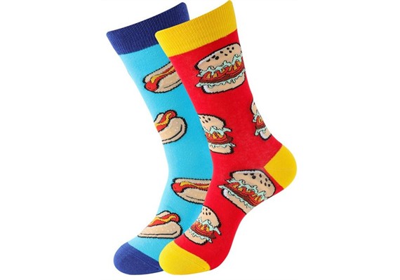 Socken 2316-095-3 Grösse 38 - 45 Hotdogs - Hamburger