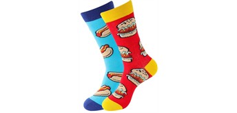Socken 2316-095-3 Grösse 38 - 45 Hotdogs - Hamburger