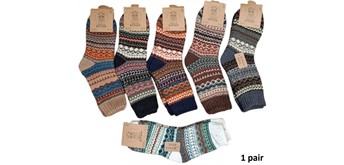 Socken aus Wolle Grösse 36 - 41 cm - 1 Paar assortiert