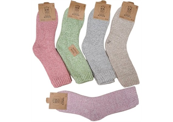 Socken aus Wolle Grösse 36 - 41 cm - 1 Paar assortiert