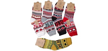 Socken aus Wolle Grösse 36 - 41 cm - 1 Paar assortiert