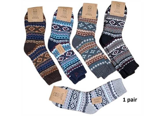 Socken aus Wolle Grösse 41 - 47 cm - 1 Paar assortiert