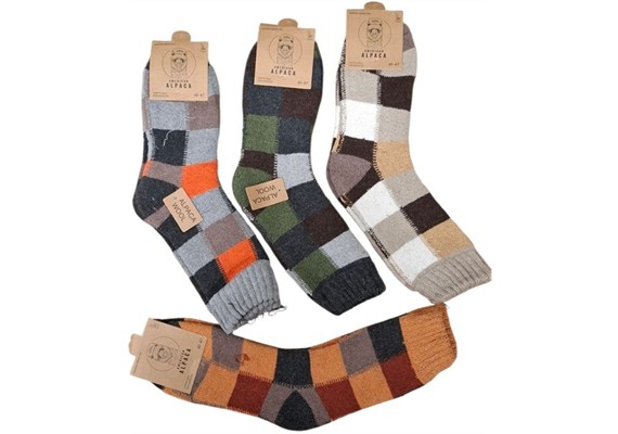Socken aus Wolle Grösse 41 - 47 cm - 1 Paar assortiert