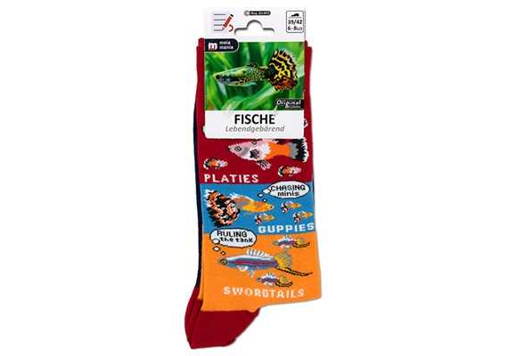 Socken Familienleben Lebendgebärende Fische Grösse 35 - 38