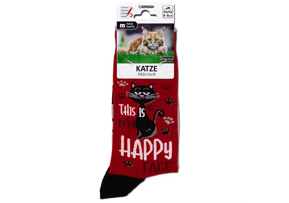 Socken Katze mürrisch Grösse 43 - 46