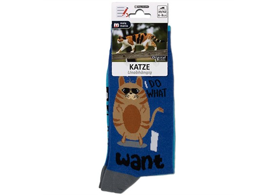 Socken Katze unabhängig Grösse 43 - 46
