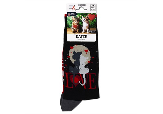 Socken Katze verliebt Grösse 39 - 42