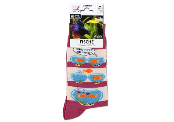 Socken Liebeslabyrinth Fische Grösse 35 - 38