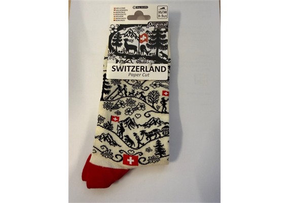 Socken Scherenschnitt Schweiz Grösse 35 - 38