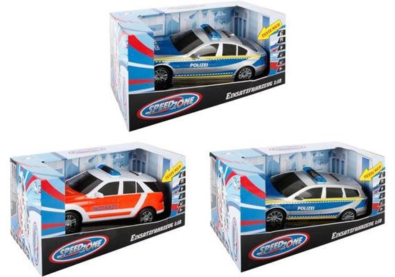 Speedzone Einsatzfahrzeuge 1:18 , Licht und Sound
