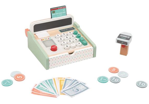Spielba Kasse mit Scanner + Holzrechner