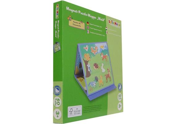 SpielMaus Holz Magnet Puzzle Mappe, 3 Stück