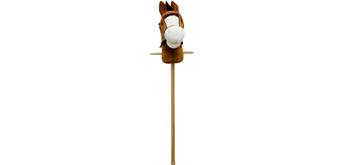 SpielMaus Holz Plüsch Steckenpferd mit Sound, braun, 98 cm