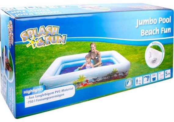 Splash & Fun Beach-Fun Jumbo Pool, 254 x 160 x 48 cm