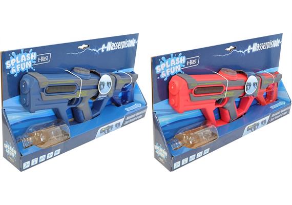 Splash & Fun Wasserpistole 2 in 1, 36 cm, elektrisch, 2-fach sortiert