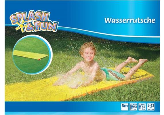 Splash & Fun Wasserrutsche gelb, ca. 600 x 80 cm